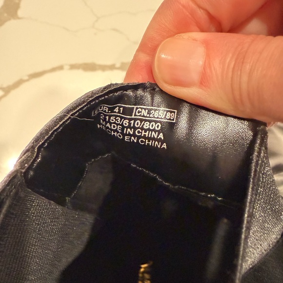 Zara Black Ankle Boots with Gold Buckle - Picture 7 of 8